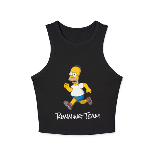 Women's Running Tank Top — Cartoon Runner 'Running Team' Graphic