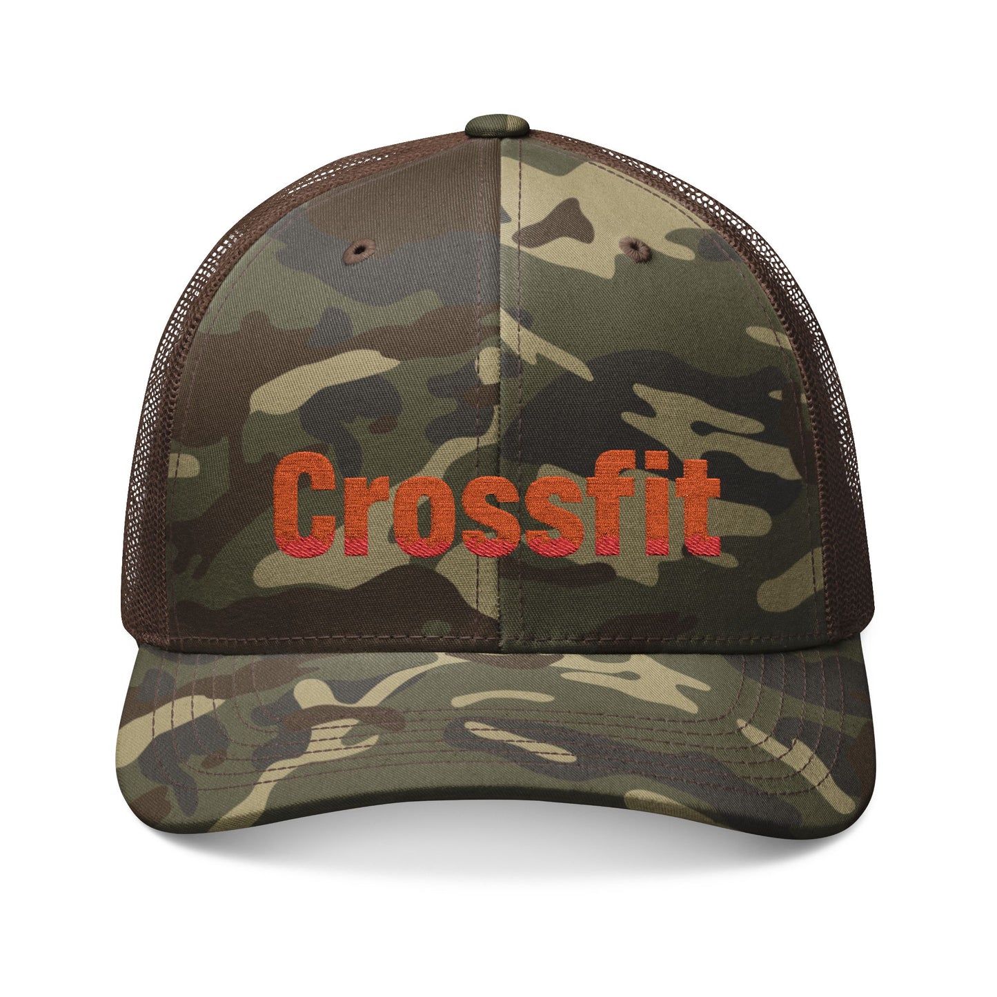Camouflage Trucker Hat — Embroidered "Crossfit" Logo