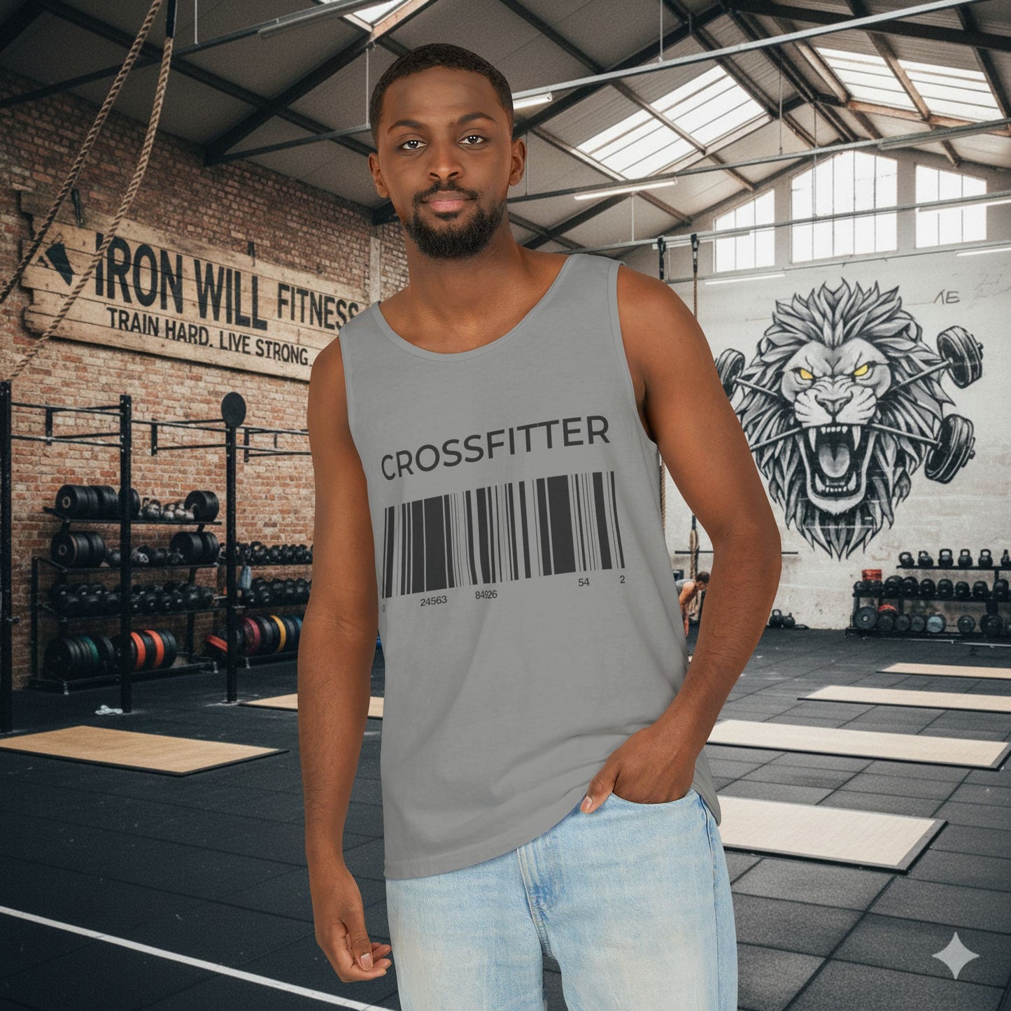 Crossfitter Barcode Tank Top — Fitness Workout Gym Tank