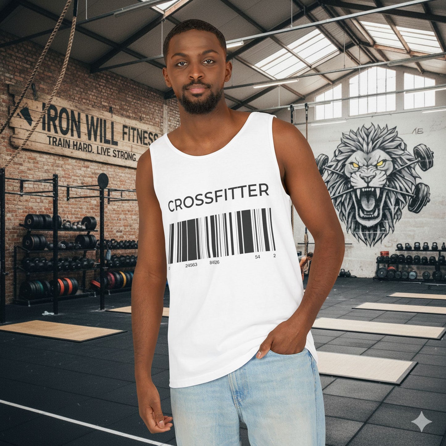 Crossfitter Barcode Tank Top — Fitness Workout Gym Tank