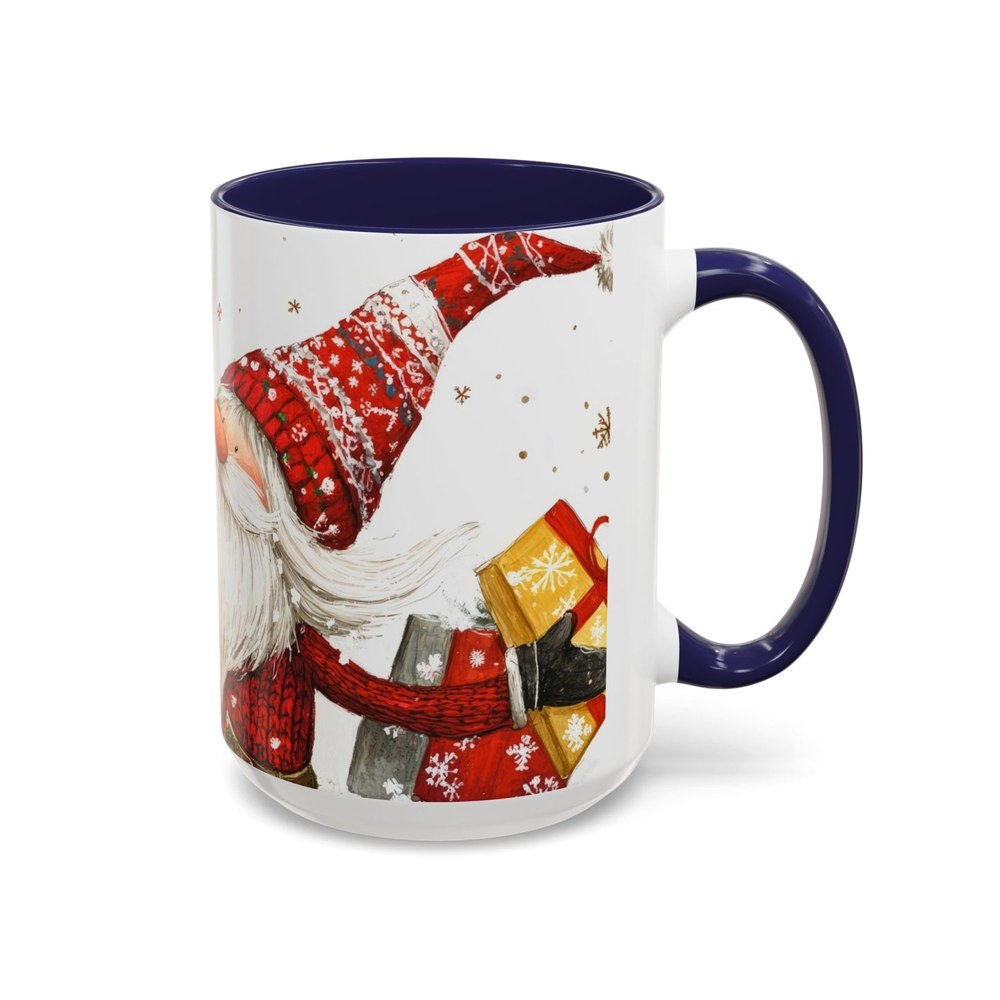 Santa Accent Mug (11oz & 15oz) Festive Holiday Drinkware