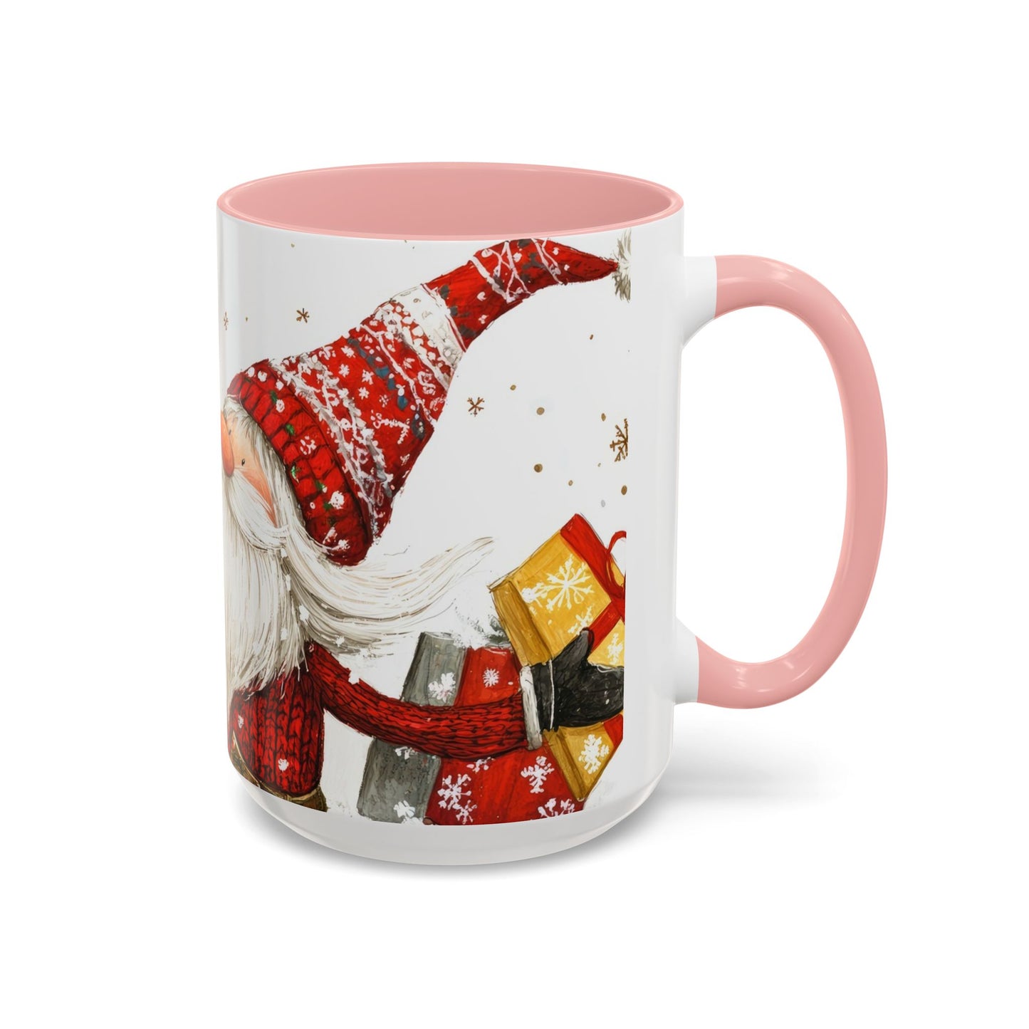 Santa Accent Mug (11oz & 15oz) Festive Holiday Drinkware