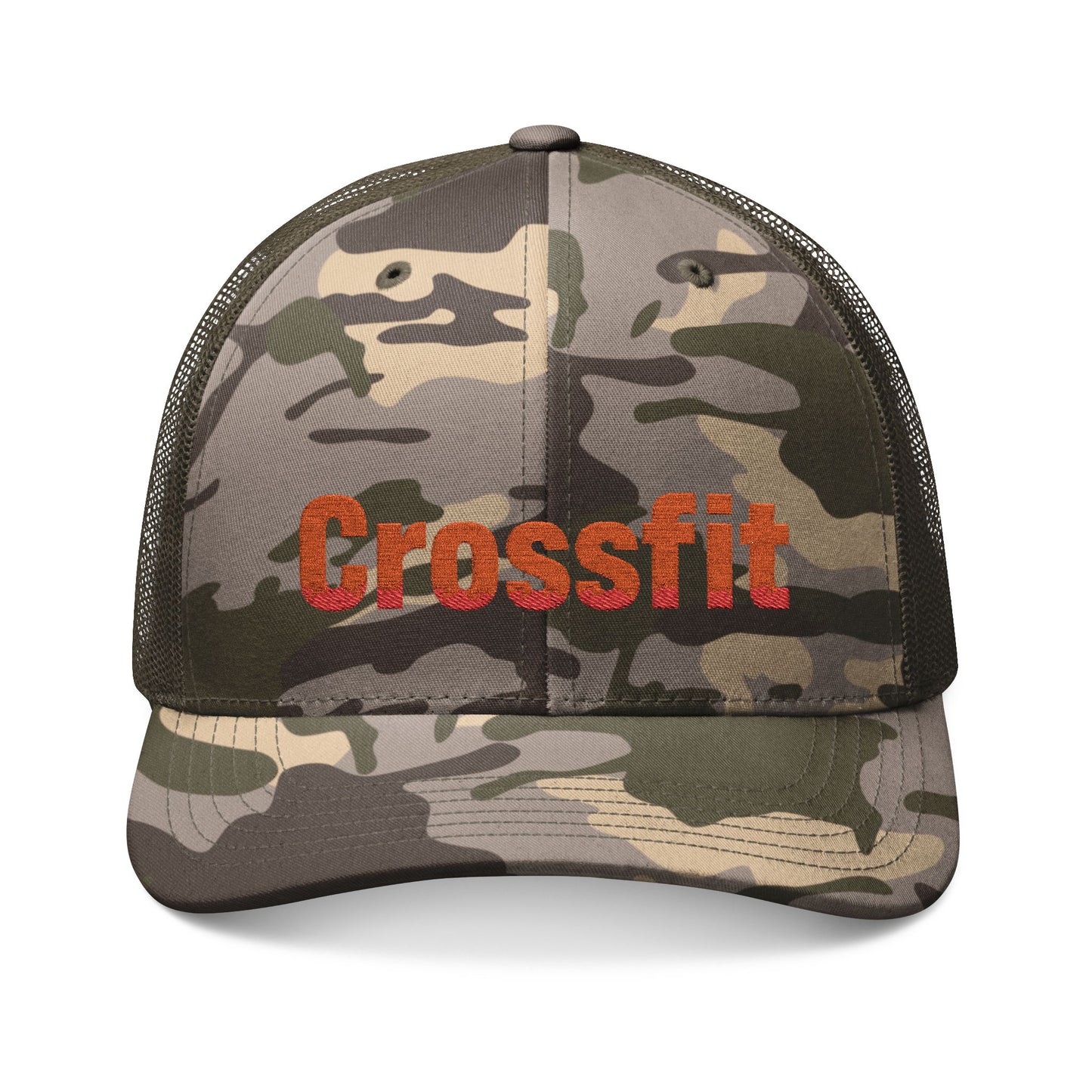 Camouflage Trucker Hat — Embroidered "Crossfit" Logo